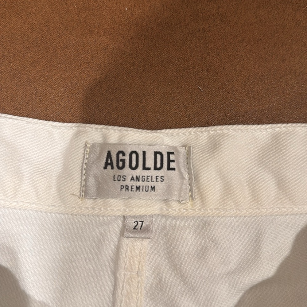 AGOLDE Parker White Denim Cutoff Shorts – Size 27 - Picture 2 of 6
